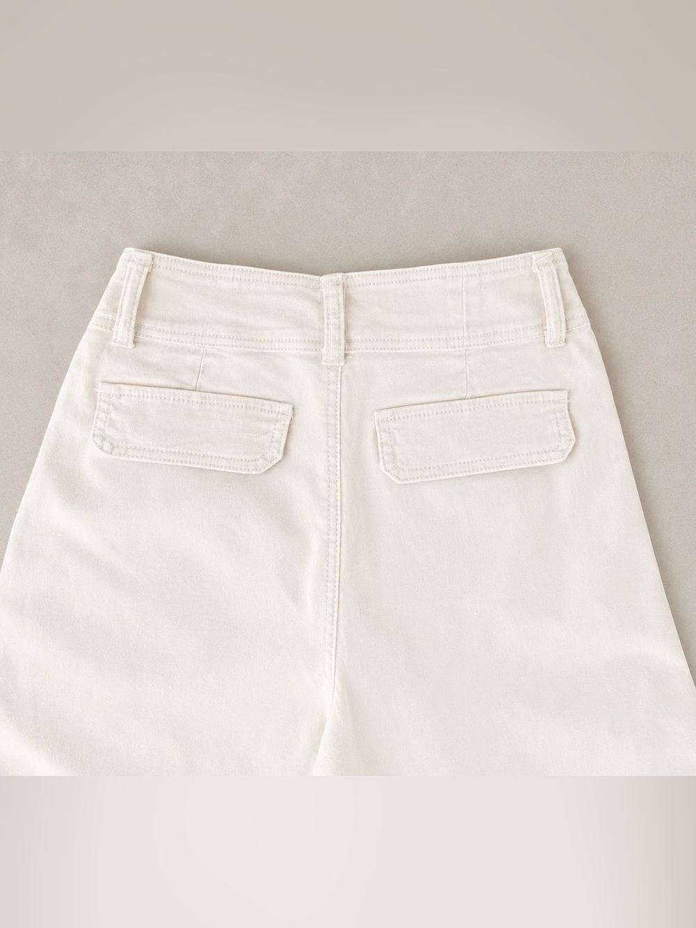 RE Generation by Celebrity Pink Relaxed Cargo Pants Size 7/28 Cream Wide Leg - Picture 8 of 12